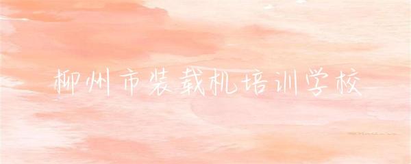 柳州市裝載機培訓學校